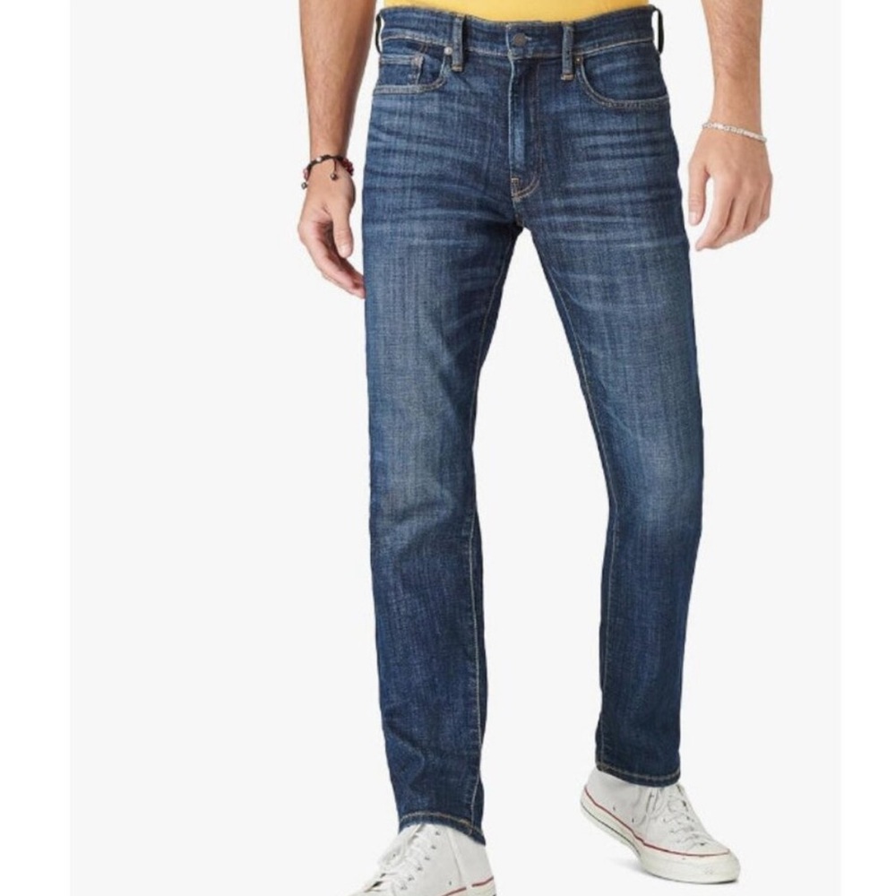 Lucky Brand NWT Mens 410 Athletic Straight Coolmax Stretch Jeans 38W x 30L